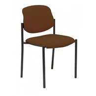 Piqueras y crespo silla fija styl bali marron oscuro chasis negro