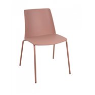 piqueras y crespo pack 4 sillas orgaz pvc rosa chasis rosa