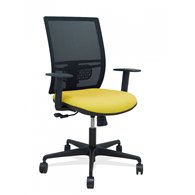 piqueras y crespo silla yunquera sincro malla negra bali amarillo brazo regulable