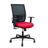 Piqueras y crespo silla yunquera sincro malla negra bali rojo brazo regulable