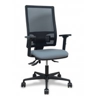 Piqueras y crespo silla bormate asincro malla negra asiento bali gris brazos 2d ruedas 65mm