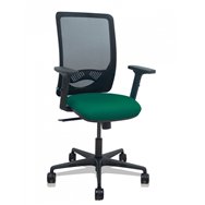 piqueras y crespo silla zulema sincro malla negra asiento bali verde botella brazos 2d ruedas 65mm