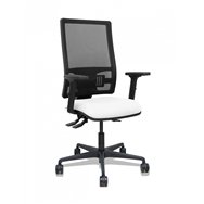 Piqueras y crespo silla bormate asincro malla negra asiento bali blanco brazos 2d ruedas 65mm