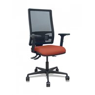 Piqueras y crespo silla bormate asincro malla negra asiento bali marron brazos 2d ruedas 65mm
