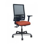 Piqueras y crespo silla bormate asincro malla negra asiento bali marron brazos 2d ruedas 65mm