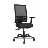 Piqueras y crespo silla bormate asincro malla negra asiento bali negro brazos 2d ruedas 65mm