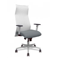 piqueras y crespo sillón sahuco blanco bali gris brazos blancos base blanca ruedas parqué 65mm