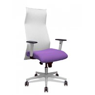 Piqueras y crespo sillón sahuco blanco bali lila brazos blancos base blanca ruedas parqué 65mm