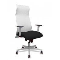 piqueras y crespo sillón sahuco blanco bali negro brazos blancos base blanca ruedas parque 65mm