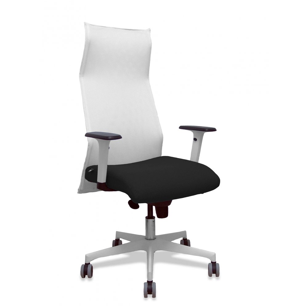 Piqueras y crespo sillón sahuco blanco bali negro brazos blancos base blanca ruedas parque 65mm