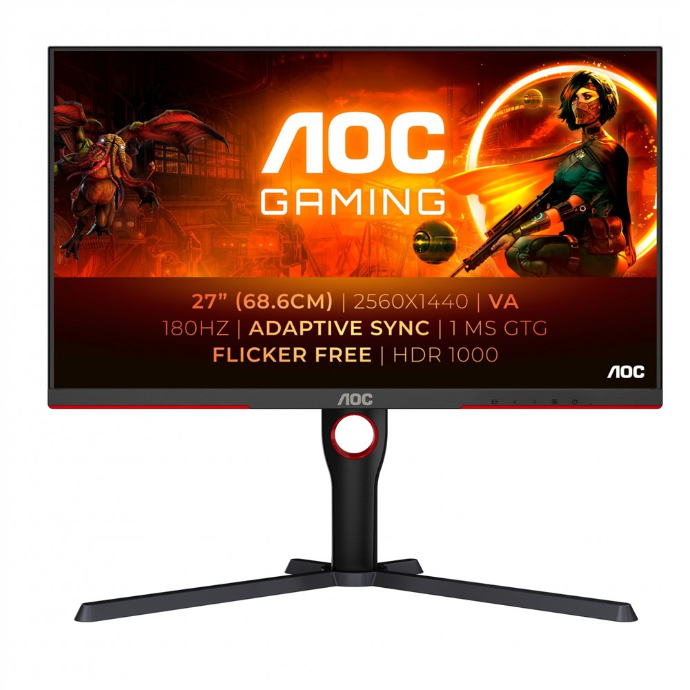 aoc g3 q27g3xmn 27" 2k negro monitor