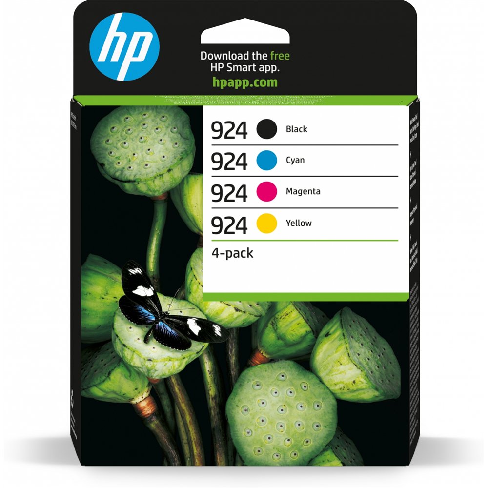 Hp multipack 4 colores  tinta original 924 cmyk