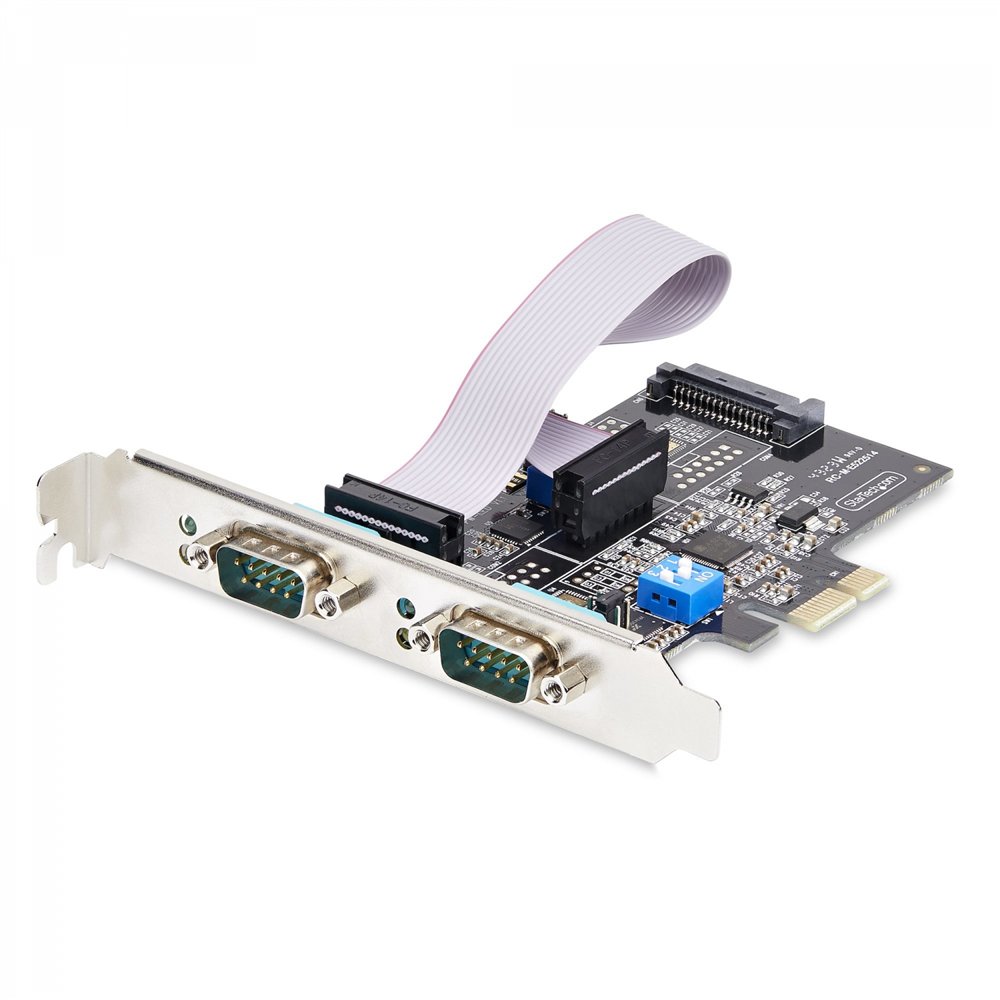 startech.com tarjeta serie pcie de 2 puertos - tarjeta serial pci express de 2 puertos db9 rs232/rs422/rs485 -incluye brackets d