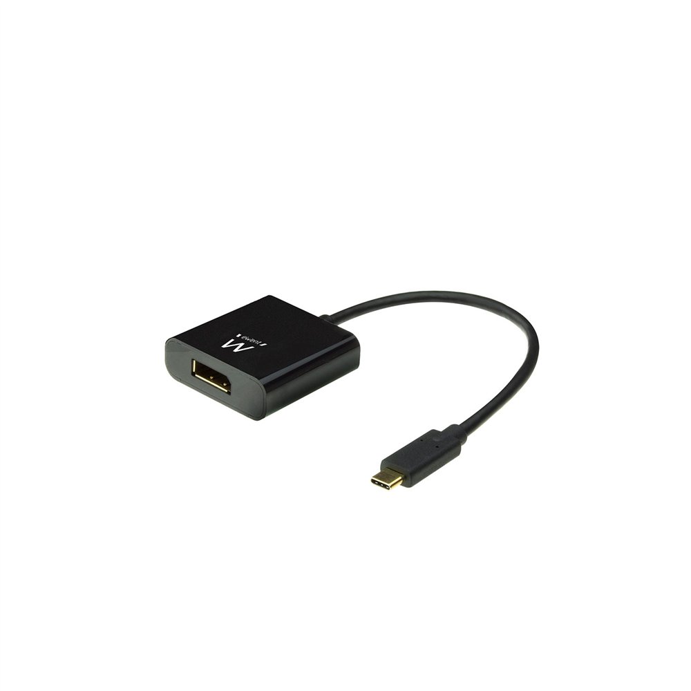 ewent ew9825 adaptador de cable de ví­deo 0,15 m usb tipo c displayport negro