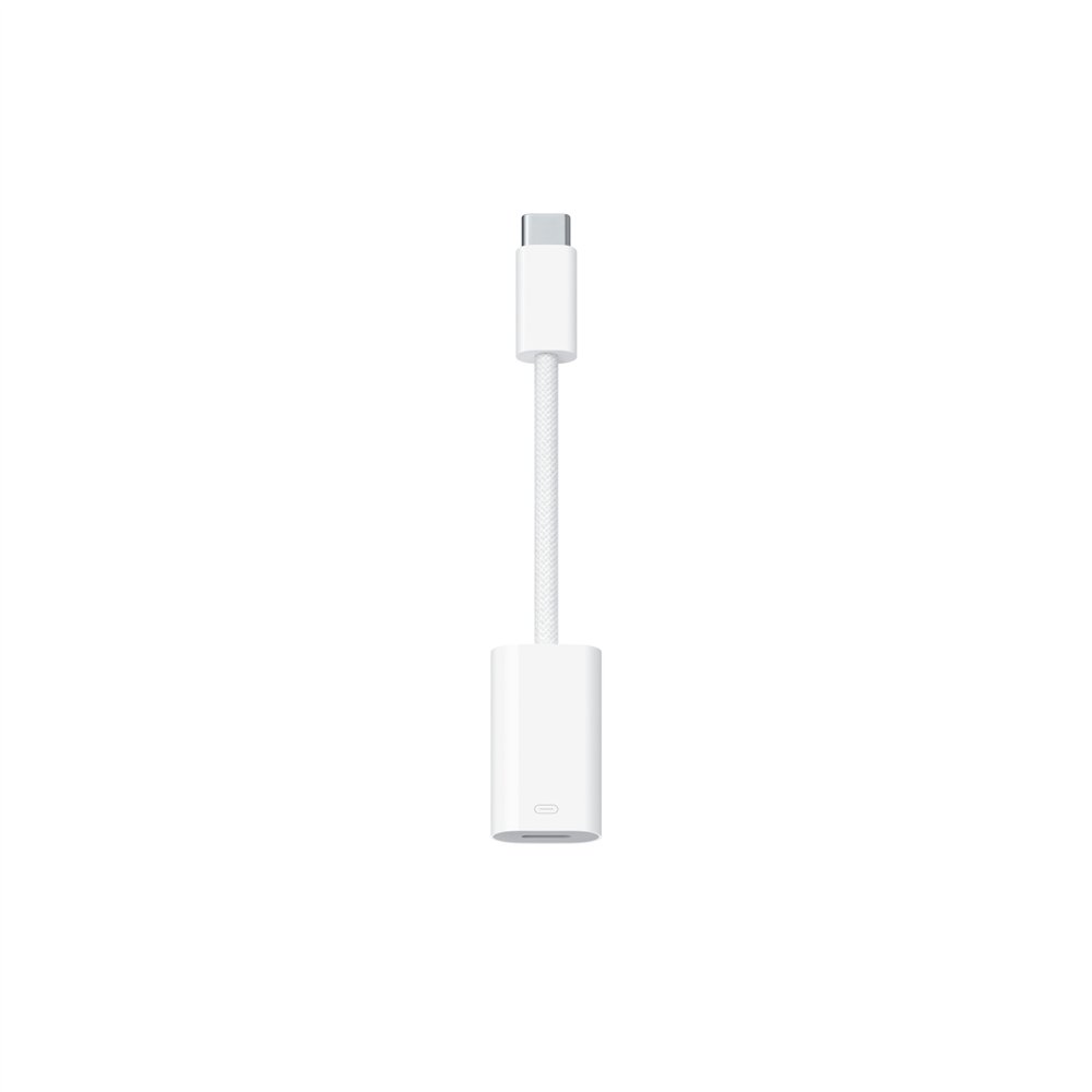 apple muqx3zm/a cambiador de género para cable usb type-c lightning blanco