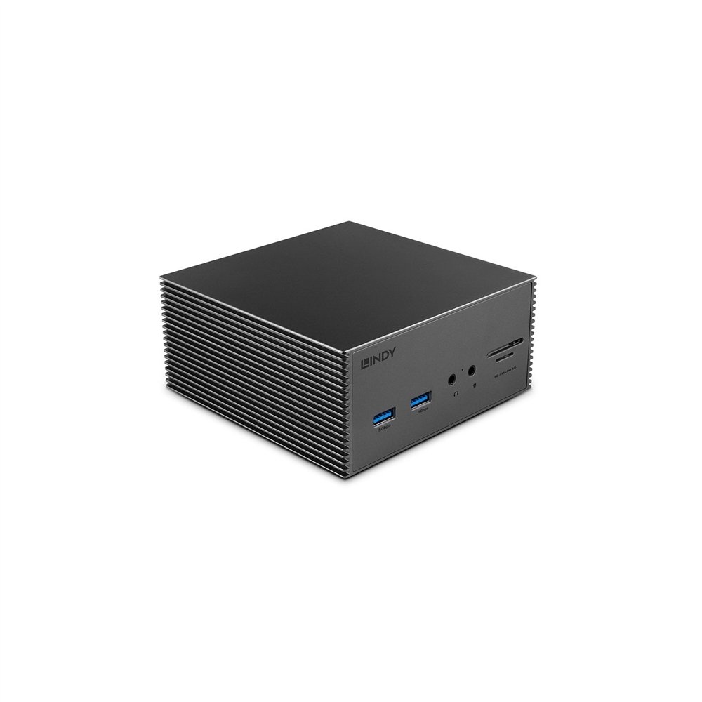 Lindy 43378 base para portátil y replicador de puertos alámbrico usb 3.2 gen 2 (3.1 gen 2) type-c gris