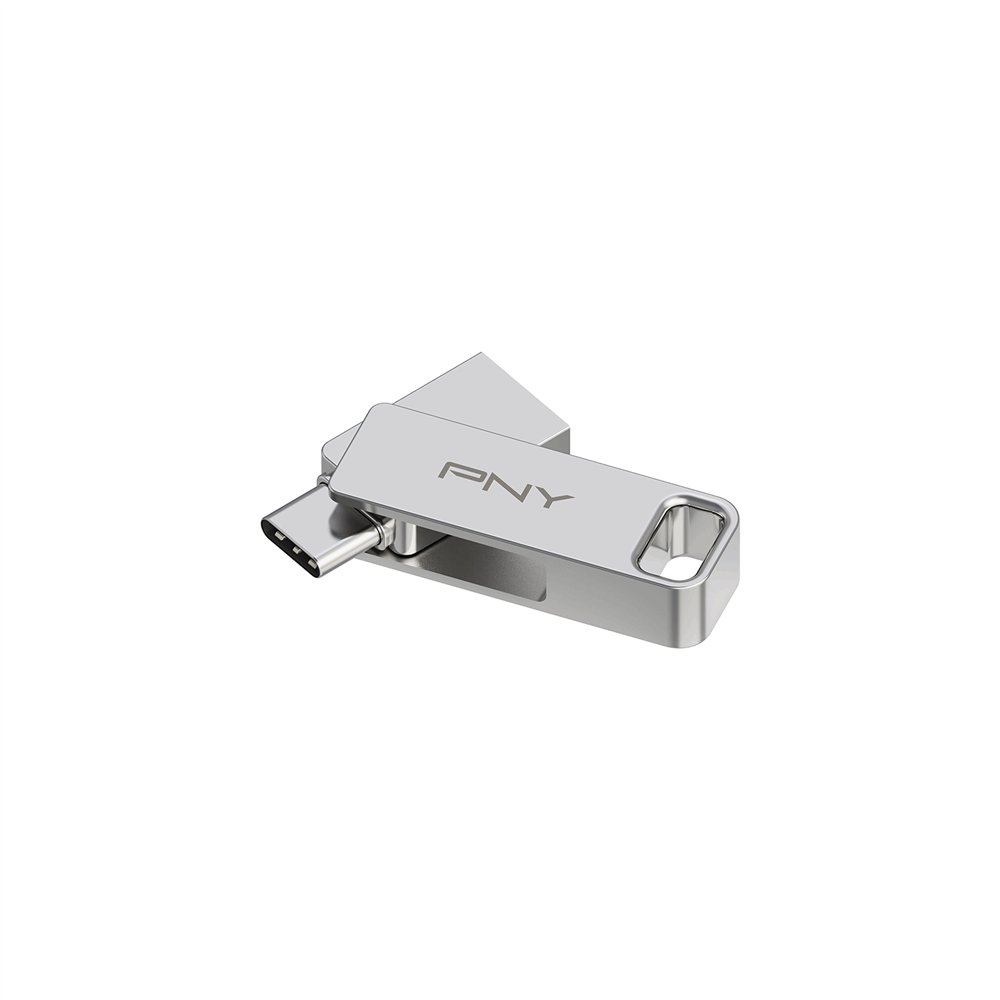 Pny duo link unidad flash usb 128 gb usb type-a / usb type-c 3.2 gen 1 (3.1 gen 1) acero inoxidable
