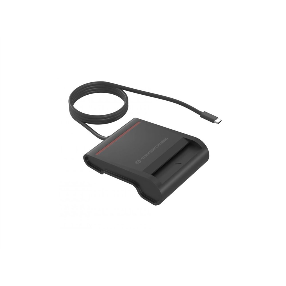 conceptronic scr01bc lector de tarjeta inteligente interior usb usb tipo c negro