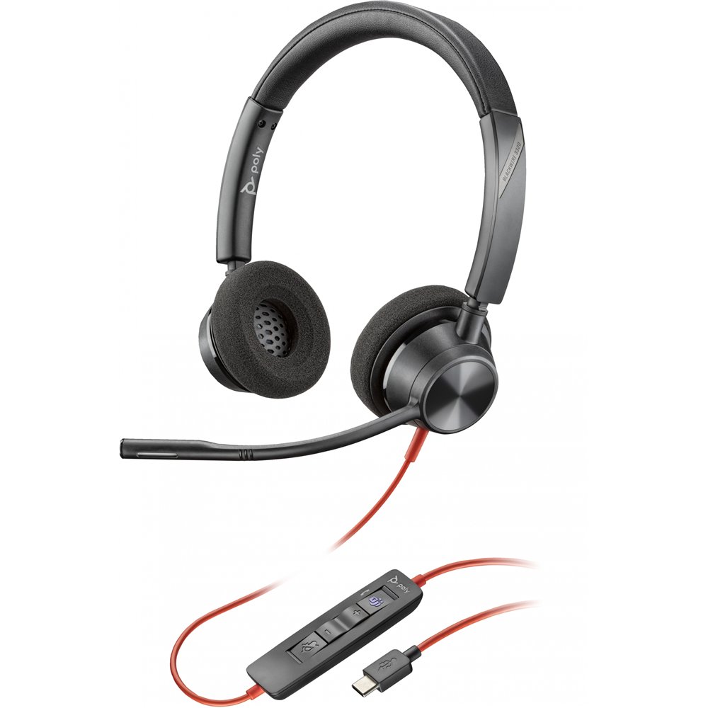 Poly 8x220aa auricular y casco auriculares alámbrico diadema negro