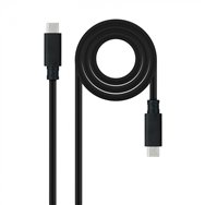 Nanocable cable usb 3.2 gen2x2 20gbps 5a/100w 4k/60hz usb-c/m-usb-c/m, negro, 3 m