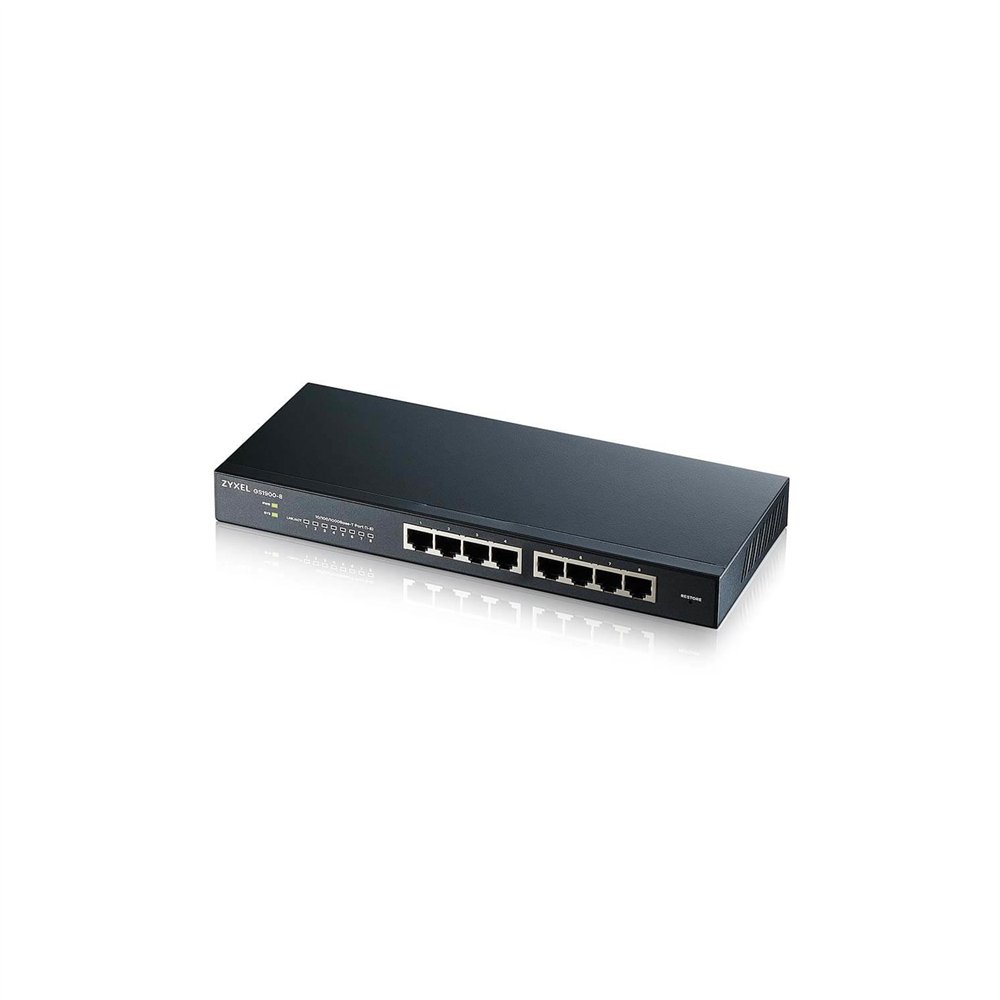 Zyxel gs1900-8 gestionado l2 gigabit ethernet (10/100/1000) negro