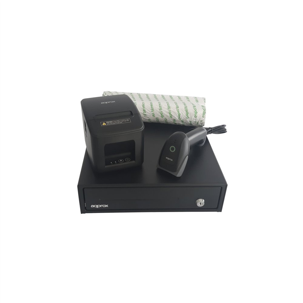 Approx pos pack para tpv apppospack3380usb-2d impresora + cajã³n + lector + papel