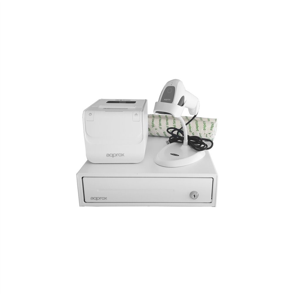 Approx pos pack para tpv apppospack3380wh impresora + cajã³n + lector + papel