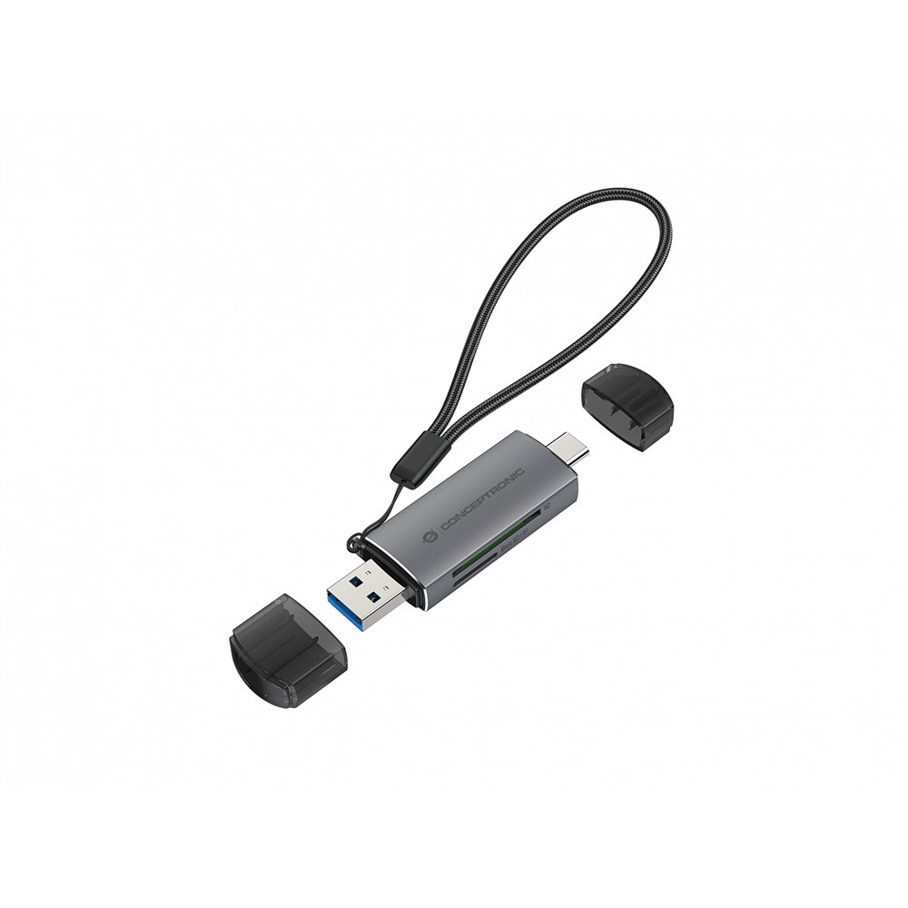 Conceptronic bian05g lector de tarjeta usb 3.2 gen 1 (3.1 gen 1) type-a/type-c gris