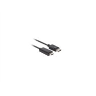 lanberg ca-dphd-11cc-0050-bk cambiador de género para cable displayport hdmi negro