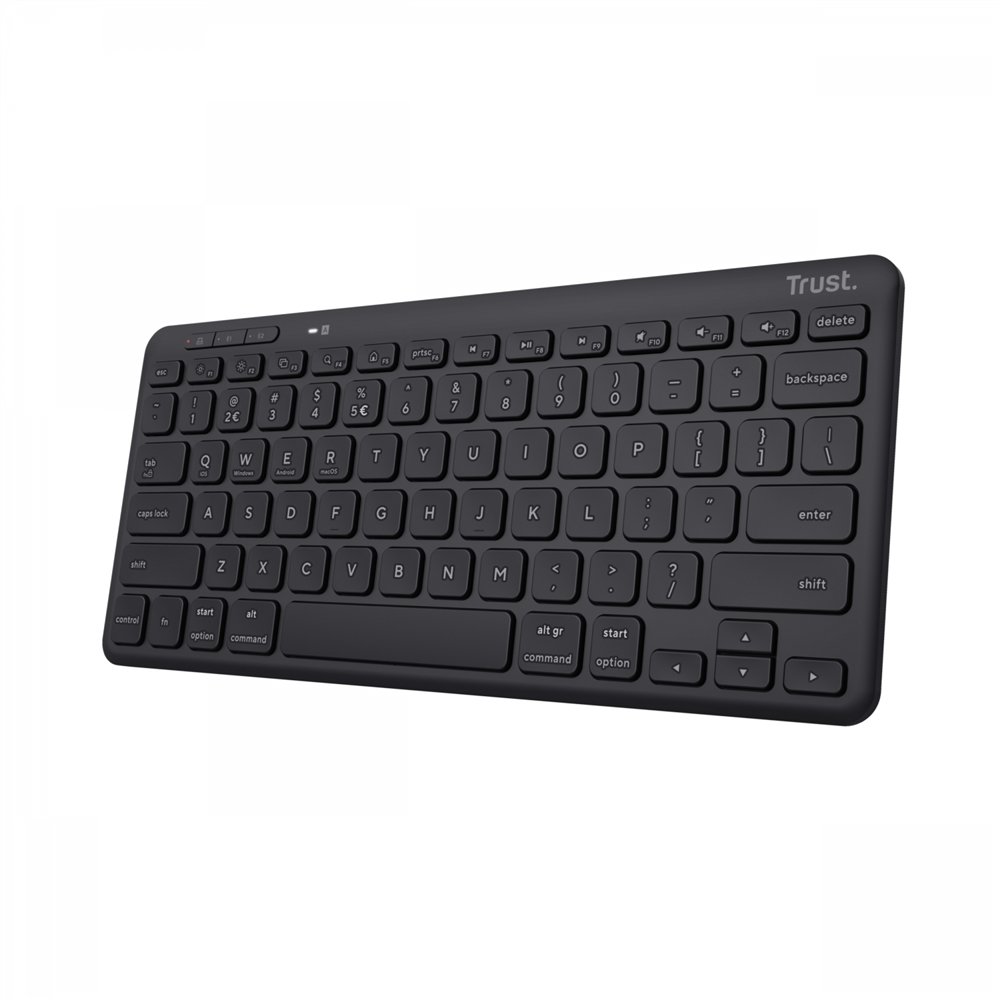 trust lyra teclado usb + rf wireless + bluetooth qwerty español negro