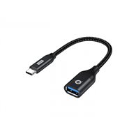 Conceptronic abby18b cambiador de gã©nero para cable usb-c usb-a negro