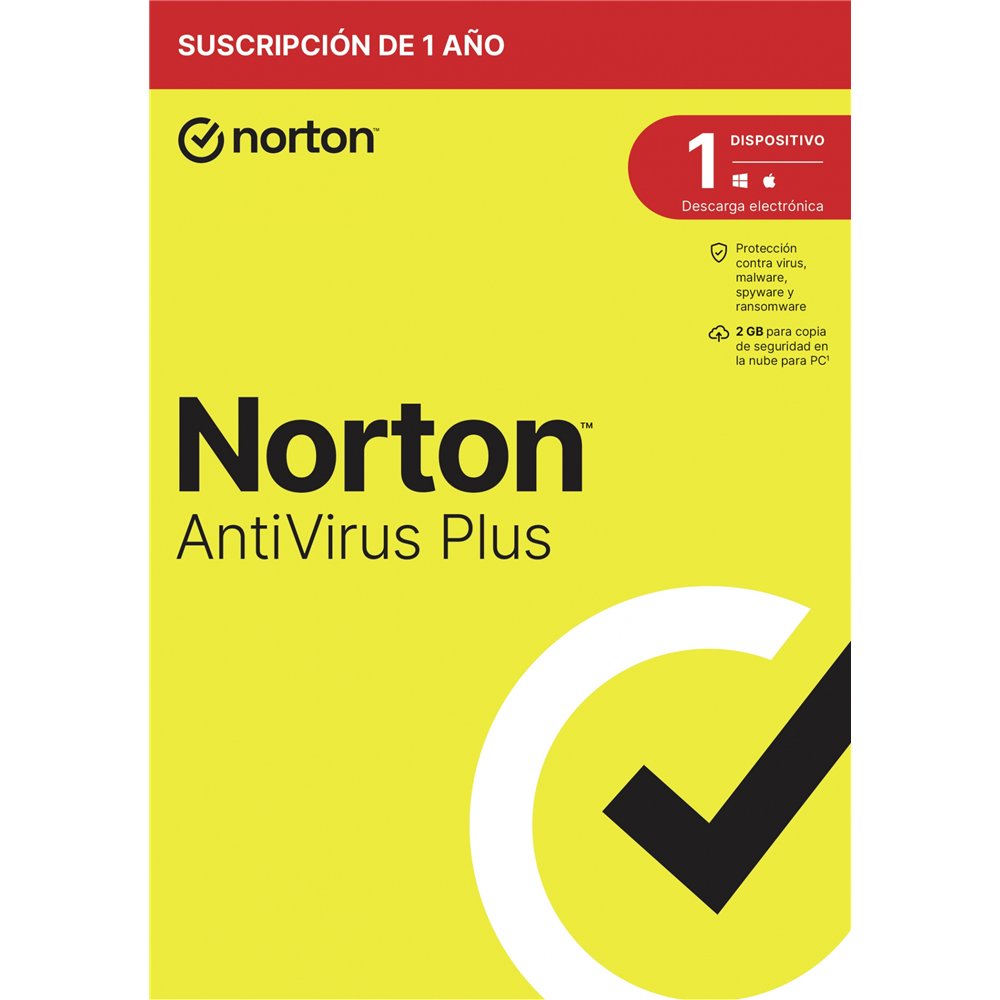 nortonlifelock antivirus plus seguridad de antivirus base español 1 licencia(s) 1 año(s)