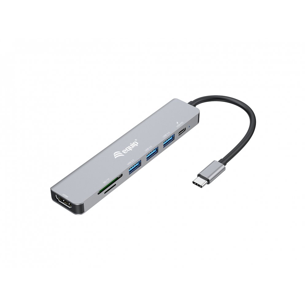 Equip 133494 base para portã¡til y replicador de puertos alã¡mbrico usb 3.2 gen 1 (3.1 gen 1) type-c plata