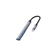 Ewent ew1149 hub de interfaz usb 3.2 gen 1 (3.1 gen 1) type-c 5000 mbit/s gris, plata