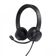 Trust hs-260 auriculares alã¡mbrico banda para cuello oficina/centro de llamadas usb tipo a negro