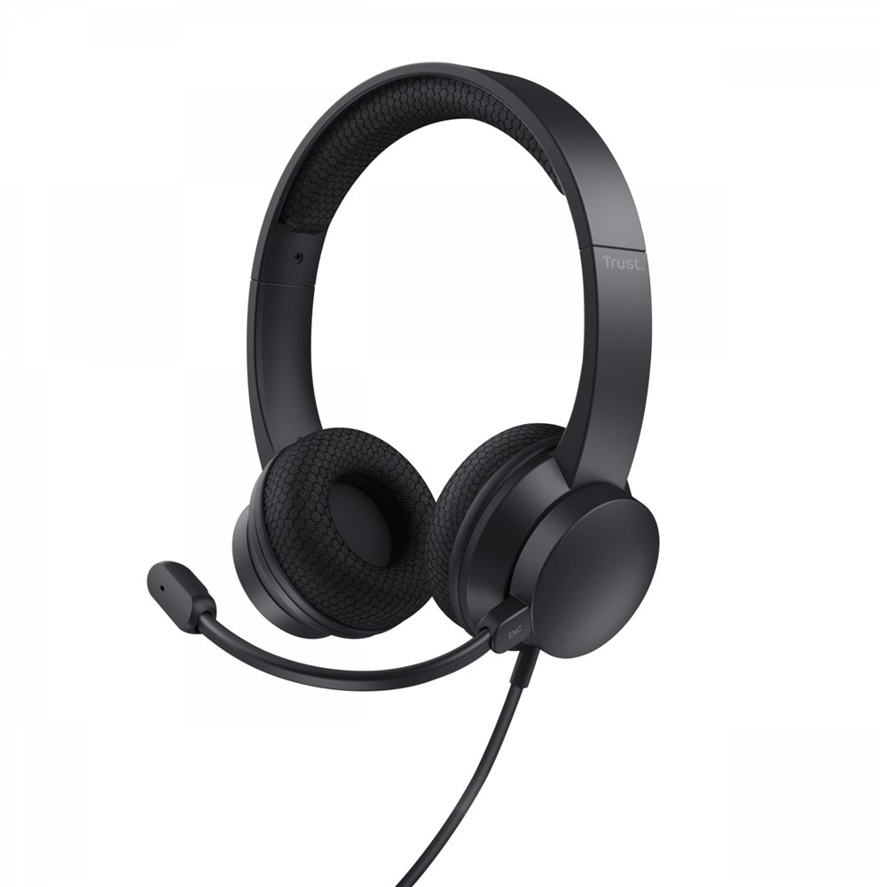 Trust hs-260 auriculares alã¡mbrico banda para cuello oficina/centro de llamadas usb tipo a negro