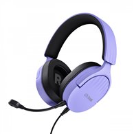 trust gxt 489p fayzo auriculares alámbrico diadema juego negro, púrpura