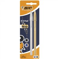 Bic 9213361 bolí­grafo negro, azul medio 2 pieza(s)
