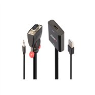 Lindy 38284 adaptador de cable de ví­deo vga (d-sub) + 3,5mm hdmi + usb negro