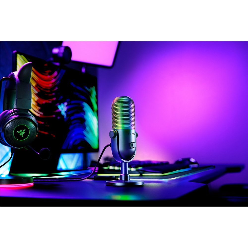 razer seiren v3 chroma negro micrófono para tableta