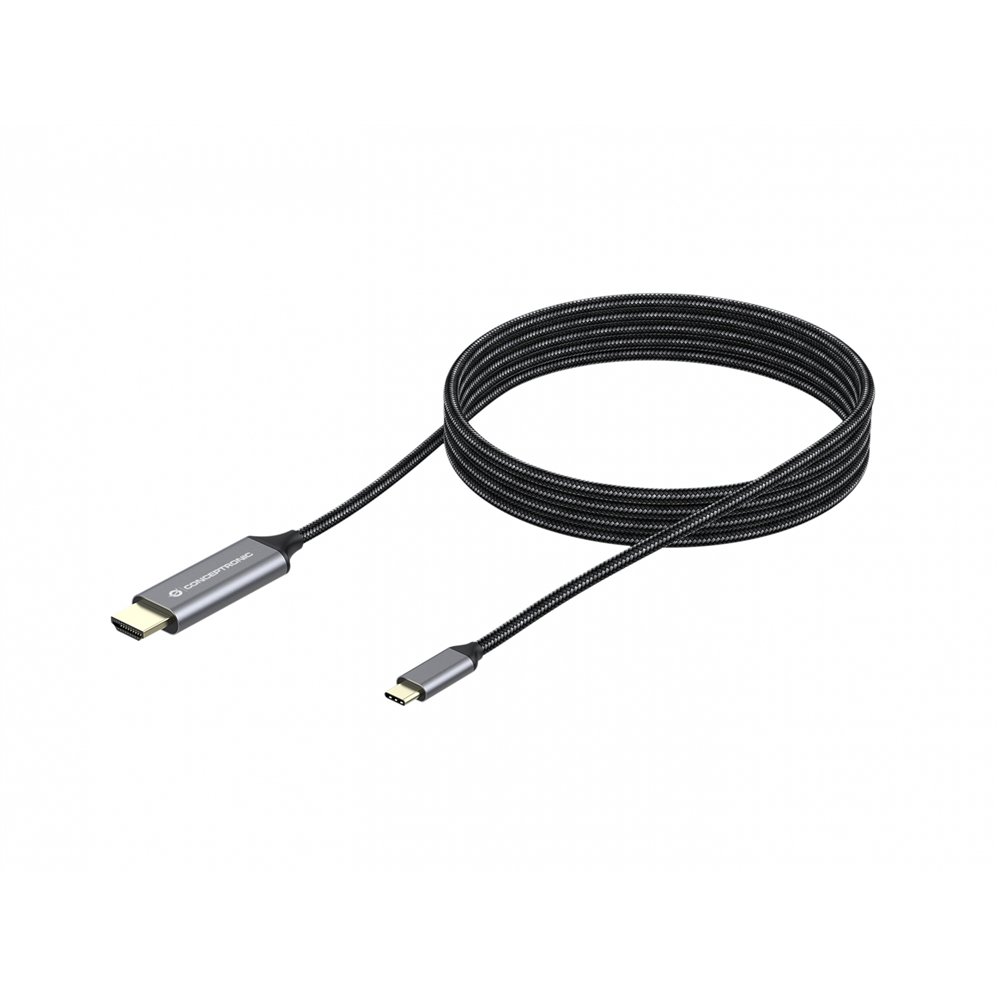 Conceptronic abby10g adaptador de cable de vãâ­deo 2 m usb tipo c hdmi gris