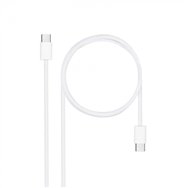 Nanocable cable usb-c 2.0 60w 3a, usb-c/m-usb-c/m, blanco, 1 m