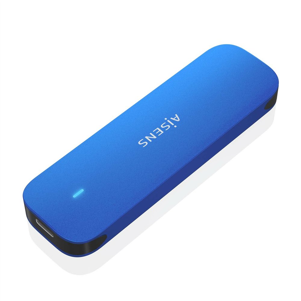 aisens asm2-026blu caja para disco duro externo caja externa para unidad de estado sólido (ssd) azul m.2