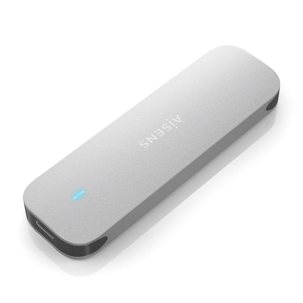 Aisens caja externa m.2 (ngff) asm2-025sl nvme a usb3.2 gen2, plata