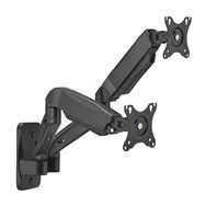 Aisens soporte de pared pro contrapeso giratorio e inclinable para monitor/tv 9kg (3 pivotes, 2 brazos) de 17-32, negro