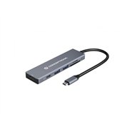 conceptronic donn23g base para portátil y replicador de puertos alámbrico usb 3.2 gen 1 (3.1 gen 1) type-c gris