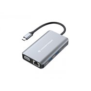 conceptronic donn21g base para portátil y replicador de puertos alámbrico usb 3.2 gen 1 (3.1 gen 1) type-c gris