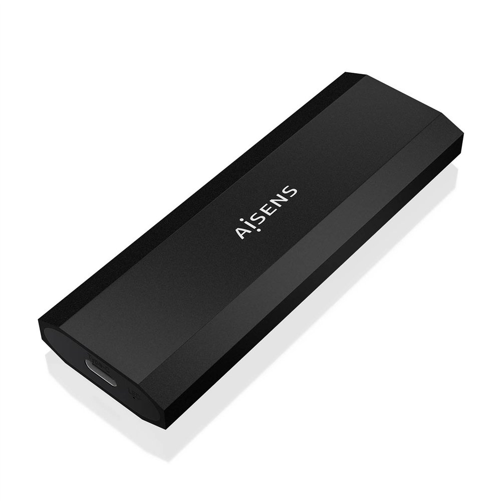 Aisens caja externa m.2 (ngff) asm2-028b nvme a usb3.2 gen2, negra