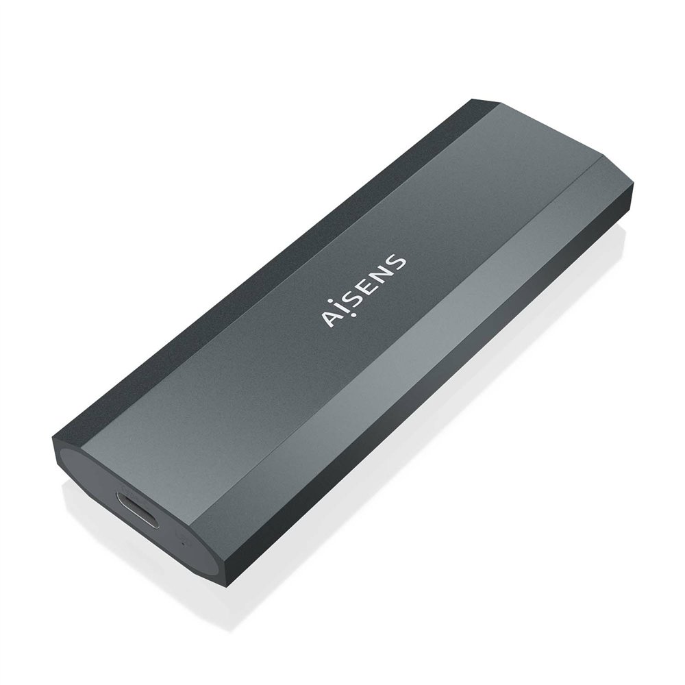Aisens caja externa m.2 (ngff) asm2-029gr nvme a usb3.2 gen2, gris