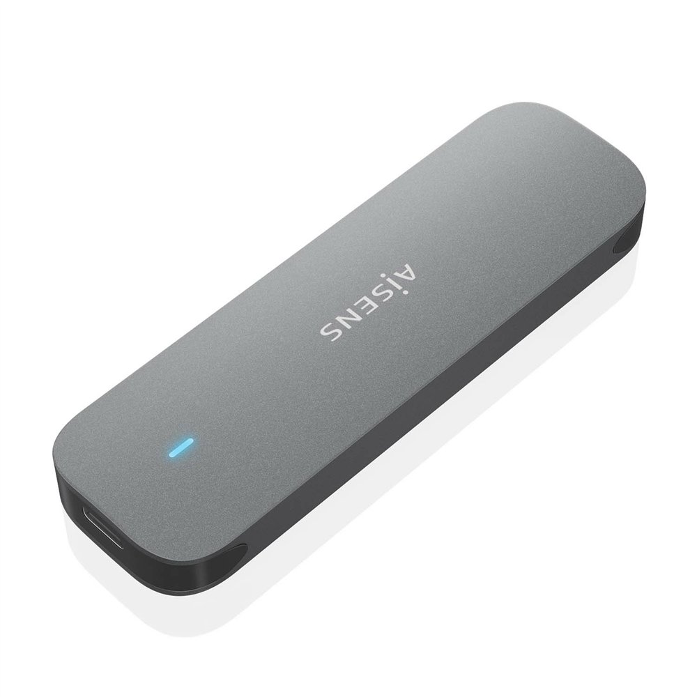 Aisens caja externa m.2 (ngff) asm2-006gry sata a usb3.1 gen1, gris